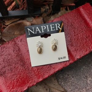 Napier Pineapple earrings NWT
